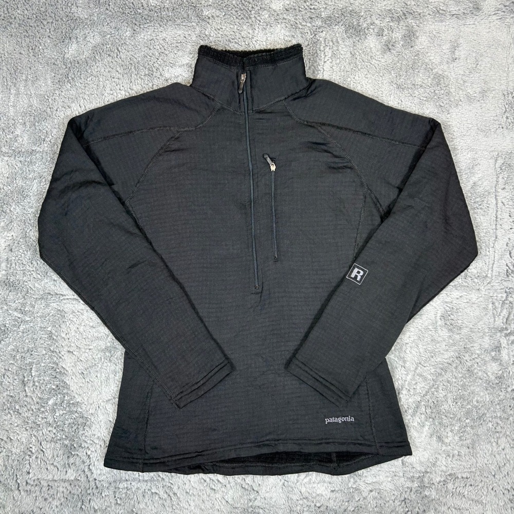 Patagonia R1 Regulator Fleece Quarter Zip Pullover Black 40101F01 Womens XS